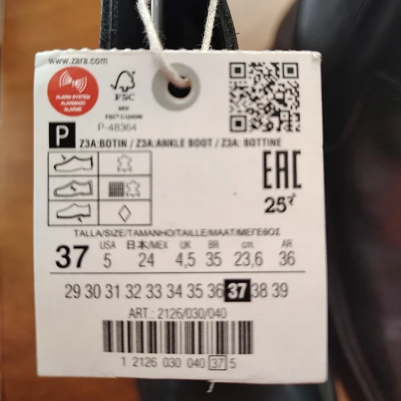 Zara Botin Tiradores Black 2126/030/040 Men's - Picture 5 of 13